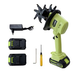 Ręczny kultywator AKU firmy Brixon + zapasowy akumulator (2 szt., 2 Ah)