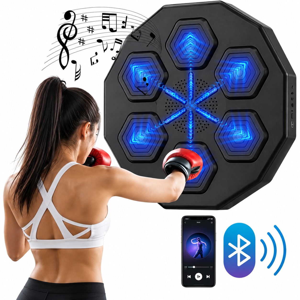 Muzykalna maszyna bokserska z Bluetooth